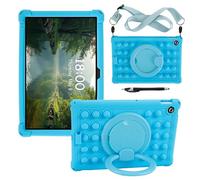 YHFZR Custodia Cover per Lenovo Tab 10,1 Pollici 2025 TB-311FU/TB-311XU, Silicone Resistente 360 Supporto Rotante Custodia Protettiva per Bambini, Blu