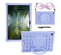 YHFZR Custodia Cover per Lenovo Tab 10,1 Pollici 2025 TB-311FU/TB-311XU, Silicone Resistente 360 Supporto Rotante Custodia Protettiva per Bambini, Viola