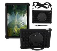 YHFZR Custodia Cover per Lenovo Tab 10,1 Pollici 2025 TB-311FU/TB-311XU, Silicone Resistente 360 Supporto Rotante Custodia Protettiva per Bambini, Nero