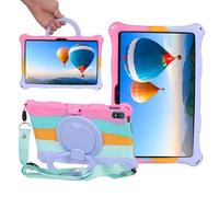 YHFZR Custodia Cover per OUKITEL OT6 Tablet, Silicone Resistente 360 Supporto Rotante Custodia Protettiva per Bambini per OUKITEL OT6 Tablet 10,1 Pollici, Rosa