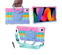 YHFZR Custodia Cover Silicone Resistente 360 Supporto Rotante Custodia Protettiva per Bambini per Teclast P50/Blackview Tab 16/Teclast T50/UMIDIGI A15 Tab Tablet 11 Pollici, Rosa