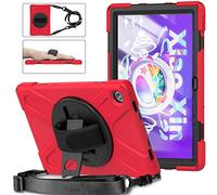 YHFZR Custodia per Lenovo Tab M10 Plus 3rd Gen 10,6'', Supporto e Tracolla Custodia Robusta Ibrida Antiurto Cover Rigida Protettiva per Lenovo Tab M10 Plus 3rd Gen 10,6'' TB-125FU/128FU, Rosso