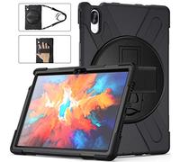 YHFZR Custodia per Lenovo Tab P11 PRO, 360 Rotante Supporto e Tracolla Custodia Robusta Ibrida Antiurto Cover Rigida Protettiva per Lenovo Tab P11 PRO 11.5" TB-J706F/J706L, Nero