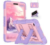 YHFZR Custodia per Samsung Galaxy Tab A11 8,7 Pollici SM-X130/X133/X135, Supporto e Robusta Ibrida Antiurto Cover Rigida Protettiva, Rosa