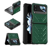 YHFZR Custodia per Samsung Galaxy Z Flip4 5G 2022, Tracolla Custodia Robusta Ibrida Antiurto Cover Rigida Protettiva per Samsung Galaxy Z Flip4 5G 2022, Verde