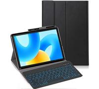 YHFZR Custodia Tastiera per Honor Magic Pad 3 Tablet 13,3 Pollici, [QWERTY Layout] 7 Colori Retroilluminati Ultra Sottile PU Custodia Cover Tastiera Rimovibile, Nero