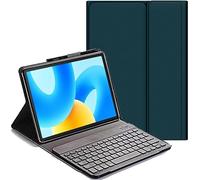 YHFZR Tastiera Custodia per Blackview Mega 3 Tablet 12,1 Pollici, QWERTY Sottile PU con Supporto Cover Tastiera Rimovibile Wireless Keyboard, Verde