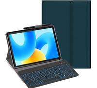 YHFZR Tastiera Custodia per Blackview Tab 90 WiFi/Tab 90/Tab9 WiFi/Tab 16 Pro 11 Pollici, [Italiana Layout] 7 Colori Backlit Tastiera Wireless Con Custodia Protettiva, Verde
