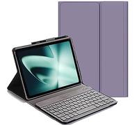 YHFZR Tastiera Custodia per OnePlus Pad 11.6 Pollici, QWERTY Sottile PU Custodia con Supporto Tastiera Rimovibile Wireless Keyboard per OnePlus Pad 11.6 Pollici, Viola