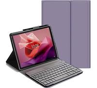 YHFZR Tastiera Custodia per OnePlus Pad Go 2 Tablet 12,1 Pollici, QWERTY Sottile PU Custodia con Supporto Cover Tastiera Rimovibile Wireless Keyboard, Viola