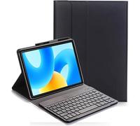 YHFZR Tastiera Custodia per Samsung Galaxy Tab Active 4 Pro 10,1'' SM-T636B/T630, QWERTY Sottile PU Custodia con Supporto Cover Tastiera Rimovibile Wireless Keyboard, Nero