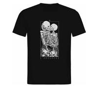 YHGsed233 LUOYING Unisex T-Shirt-The Lovers, Death Tarot, Happy Valentines Day Black XXL