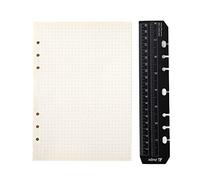 YHH A5 Ricarica Taccuino Anelli con Righello Fogli Puntinato/Dotted 6 Fori Bullet Dot Journal Refill Ricambio/Ricariche Agenda Carta Ricaricabile per Organizer Planner Quaderno Notebook Pagine Dot