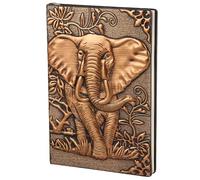 YHH Vintage Taccuino Righe A5, Personale Diario di Viaggio Pelle 200 Pagine Righe Quaderno Appunti Agenda Copertina Rigida Fatto a mano Regalo per Donna Uomo, Elefante1