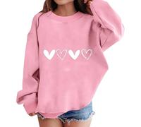 YHHRJAI Felpa per ragazze, graziose felpe a maniche lunghe stampate, pullover casual, abbigliamento per tutti i giorni, abbigliamento per le vacanze, festival, scuola caldo cappotto per ragazze