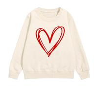 YHHRJAI Felpe a forma di cuore carino per ragazze adolescenti, felpe oversize a maniche lunghe, vestiti per autunno inverno per tutti i giorni, panno per feste festive, pullover termico accogliente