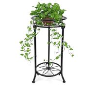 YHIJURS Supporto per piante da interno, 2 ripiani per piante da esterno, 50,9 cm, in metallo, resistente supporto angolare in ferro, mensola per piante, supporto per fioriere, decorazione artistica