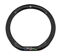 YHIKAHT Coprivolante Auto per Alfa Romeo Tonale, Coprivolante in Pelle, Antiscivolo Durevole Facile da installare Volante Protezione Decorazione Accessori,Black