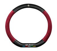 YHIKAHT Coprivolante Auto per Alfa Romeo Tonale, Coprivolante in Pelle, Antiscivolo Durevole Facile da installare Volante Protezione Decorazione Accessori,Red