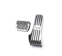 YHIKAHT Pedales del Freno Antiscivolo per Mazda CX-30, Copripedali Antiscivolo per Auto Pedali, Alluminio Auto Pedale Pedale Pastiglie,B Silver-AT