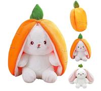 Yhjxly Coniglietto di peluche, giallo, 25 cm, peluche coniglio, carota, coniglietto pasquale, regalo per bambini