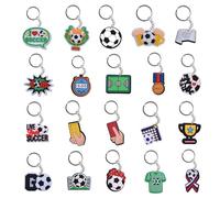 Yhjxly Portachiavi da calcio, 20 pezzi, in silicone, per bambini e bambine
