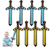 Yhjxly Set di spade gonfiabili per bambini, 63 cm, pirati spada gonfiabili per bambini, per feste di compleanno, Halloween, cosplay, piscina, accessori per feste e feste