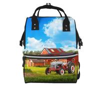YHLKLWKSZC Borsa per pannolini per mummia Zaino Azienda Agricola Trattore Stampa Grande Capacità Mummia Borsa Maternità Zaino Multifunzionale Pannolino Stampa 3d Zaino da Viaggio Per La Mamma, Regali