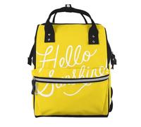 YHLKLWKSZC Borsa per pannolini per mummia zaino bello Hello Sunshine stampa grande capacità borsa per maternità zaino multifunzionale per pannolini stampa 3d zaino da viaggio per la mamma, regali per