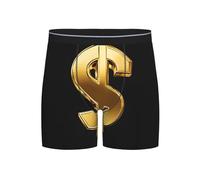 YHLKLWKSZC Boxer da uomo a gambe lunghe, morbidi, traspiranti, assorbono il sudore (S-2XL), Nero, M