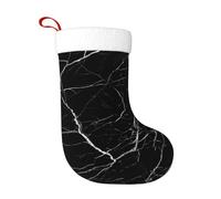 YHLKLWKSZC Calza di Natale in marmo nero per regali di Babbo Natale festivi per decorazioni natalizie, nero, taglia unica