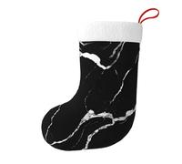 YHLKLWKSZC Calza di Natale per regali di Babbo Natale festivi per le feste di Natale decorazioni per feste in marmo nero oro, Nero, taglia unica