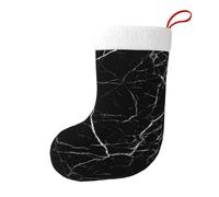 YHLKLWKSZC Calza di Natale per regali di Babbo Natale festivi per le feste di Natale decorazioni per feste in marmo nero, Nero, taglia unica
