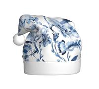 YHLKLWKSZC Cappello di Babbo Natale stampato con erbe e piante erbacee per adulti unisex per le vacanze di Natale