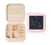 YHLKLWKSZC Constellation Star Clusters Galaxies Stampa Viaggio Mini Jewelry Box Portatile Cuoio Dell'unità di elaborazione Organizer Caso Per Le Donne Signore Ragazze