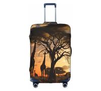 YHLKLWKSZC Copertura per valigia con stampa di alberi maestosi dell'Africa Giraffa Copribagagli per valigie Copribagagli Elastico Copribagagli Protezione per Valigia 45-80 cm, Bianco, Small, Alla moda