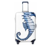 YHLKLWKSZC Copribagagli per valigie con stampa di sirena blu coprivaligia copribagagli elastici copribagagli protezione per valigia 30-32 cm, nero, piccolo, moda