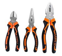 YHNDECO Set di 3 pinze: tronchese laterale, gioielli, elettricista, combinazione, naso ad ago, elettricisti, pinze da taglio laterali per riparazioni professionali fai da te