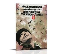 YHNGFDSKNB Poster su tela, motivo: One Flew Over The Cuckoo's Nest, Modern Classics Movies TV, decorazione artistica da parete, per camera da letto, 60 x 90 cm, con cornice
