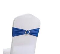 YHNNH, 10 pz/set Nastro Bowknot Hotel Multifunzione Colore Solido Sedia Da Pranzo Telai Banchetto di Nozze Festa Hote Home Decor-10 pz(Navy Blue)