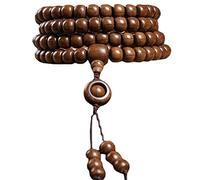 YHNNH, 108 Abelia Legno Buddha Perline Rosario Collana con perline in legno da 8 mm Bracciale multistrato for uomo Donna Canto di preghiera