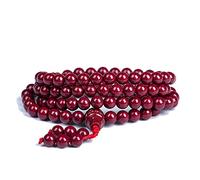 YHNNH, 108 Braccialetti multicerchio in cinabro naturale con alto contenuto di cinabro viola Rosario di preghiera del Buddha unisex for la meditazione Mala