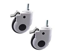 YHNNH, 2 Pezzi, Ruote Girevoli in Gomma Ruote for Attrezzature Mediche Pistone Ruota con Strumento Freno Ruota Silenziosa Ruota Universale(16x30mm)