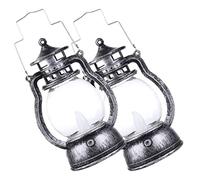 YHNNH 2 Pezzi rustici lampade a Cherosene a LED Lampada a Olio elettrica Antica Lanterne Tempesta lampade da Tavolo Lanterna uragano Portatili for Campeggio Escursionismo Patio(OneColor)