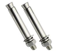 YHNNH, 2 PZ, Vite Bulloni a Vite ad Espansione Hardware Fai da Te M16 - Bullone di Ancoraggio con Manicotto di Espansione Dado Esagonale Esterno in Acciaio Inossidabile Resistente(M14x150)