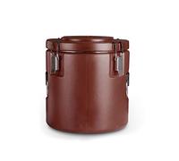 YHNNH, Barile di riso coibentato commerciale, secchio di trasporto refrigerato da 30 litri Contenitore for bevande dispenser for contenitori ghiacciati con scarico a un pulsante(Brown)