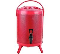 YHNNH, Barilotto di tè al latte caldo isolato, dispenser di bevande isolato in acciaio inossidabile con rubinetto, isolamento caldo e freddo for 20 ore(D,10L)