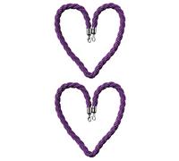YHNNH, Barriera in corda intrecciata, corde divisorie for code di folla nell'atrio della banca for concerti, teatro, Stanchion VIP, corda intrecciata in canapa(Purple,4M/13.1Ft)