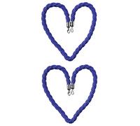 YHNNH, Barriera in corda intrecciata, corde divisorie for code di folla nell'atrio della banca for concerti, teatro, Stanchion VIP, corda intrecciata in canapa(Blue,3.5M/11.4Ft)