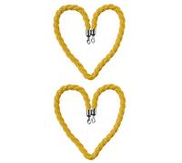 YHNNH, Barriera in corda intrecciata, corde divisorie for code di folla nell'atrio della banca for concerti, teatro, Stanchion VIP, corda intrecciata in canapa(Gold,1.5M/4.9Ft)